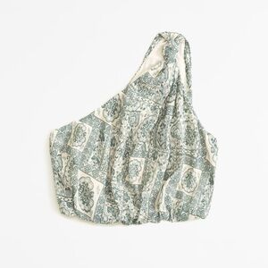 Abercrombie & Fitch Green Patterned Women's Tank Top